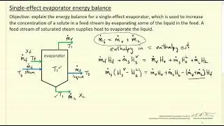 Single-Effect Evaporator Energy Balance