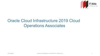 Oracle Cloud Infrastructure 2019 Cloud Operations Associate | Dumps | Exam Question answer