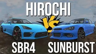 Hirochi SBR4 VS Hirochi Sunburst! Битва стандартных тачек из игры! (Сравнение машин в BeamNG)