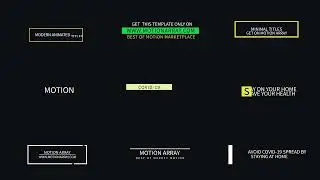 Motion Title Pack - After Effects Templates Download