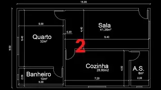 AutoCAD #02 - How to Make an Apartment Floor Plan - Part 2/2
