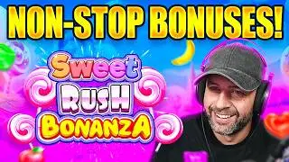 We did NON-STOP BONUS BUYS on the *NEW* SWEET RUSH BONANZA & it was INSANE!!