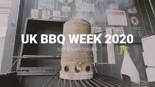 UK BBQ WEEK Tomahawk Steaks over charcoal with Meater+