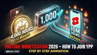 YouTube Monetization 2026 – How to Join YPP (Step by Step Animation)
