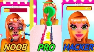 Noob vs Pro vs Hacker in MAKEUP KIT RUNNER Gameplay Walkthrough Android IOS All Levels