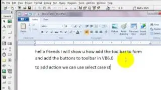 How to add the toolbar to a form and add the action to toolbar in VB6 0
