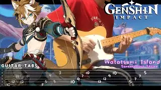Genshin Impact Watatsumi Island Theme (Sangonomiya Shrine) Guitar Tutorial Tabs