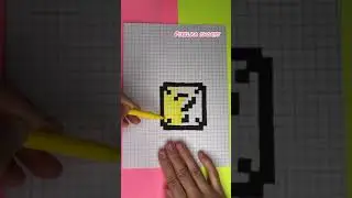 Лаки Блок по Клеточкам ♥️ Рисунки Майнкрафт по Клеточкам #shorts