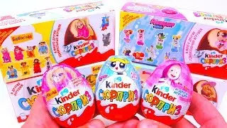 Новый мультик Барбоскины Киндер Сюрприз Игрушки Маша и Медведь  Супер Крошки Видео для детей