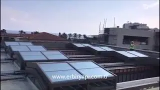 ERBİR YAPI, katlanır cam tavan, üstü açılır cam tavan, üstü açılır cam çatı
