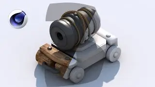 Modeling 3D Gerobak Canon Coc Bagian 3 | Cinema 4D Tutorial.