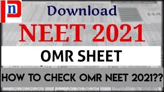 Neet 2021 Omr Sheet Released.