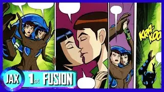 Fusion of Ben 10 and Julie| kiss of Ben Tennyson and Julie| Ben 10 comics universe| Junior Artist X