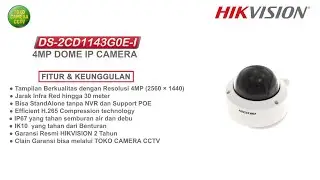 IP CAMERA HIKVISION DS-2CD1143G0E-I 4MP DOME IP KAMERA