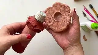 DIY 👉 A Jar with a Secret 🍄 Sculpting a Mushroom from Clay