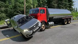 The Most Terrible Traffic Car Crashes #5 - BeamNG Drive