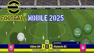 E FOOTBALL MOBILE UDINESE V ATALANTA‼️REDMI NOTE 9 2024