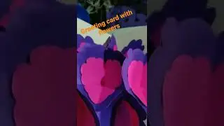 #How to prepare greeting card with flower model (Mani Creative world)