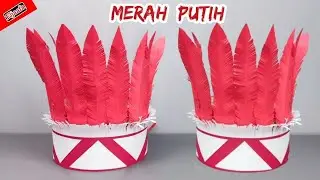 Mahkota Merah Putih Ala Adat Papua | Topi Karnaval Merah Putih