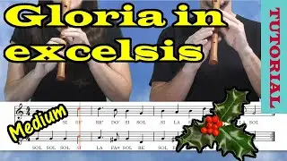 Gloria in excelsis - Tutorial flauta con partitura | Karaoke instrumental