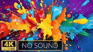 4K | ART Slideshow for TV | Abstract Colors 2 | 1 Hour | No Sound