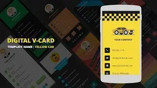 Digital Business Card Template | Digital vCard Template - YellowCar