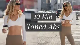 10 Min Toned Abs + Waist Slimming Pilates Workout  ✨
