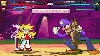 Mugen : Panty Anarchy & Pink Panther Vs Wile.E.Coyote & Waluigi (Request)