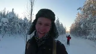 По стопам отца. На лыжах по тайге.