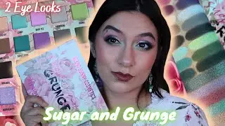 BLEND BUNNY COSMETICS SUGAR AND GRUNGE PALETTE | 2 SUPER GRUNGY EYE LOOKS! 🖤