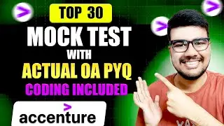 Accenture OA Mock Test: Latest Questions & PYQ included | MUST WATCH 🔥