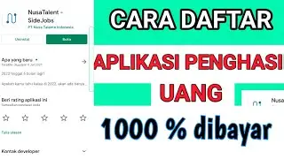 Cara daftar Nusatalent Aplikasi Penghasil Uang 2021 || Apk Penghasil Uang Terbukti Membayar