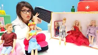 Barbie ve Ken kuklalarıyla oyun – Doktor temalı hikâye