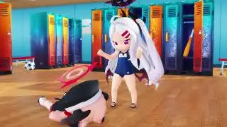 MMD - Blue Archive - Koharu vs Hina