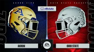 Akron vs Ohio State Week 1 | College Football 25 | Full Game Simulation