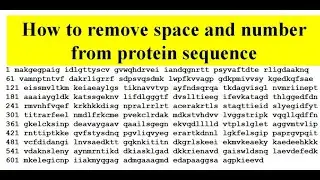 How to remove number and space from your sequence