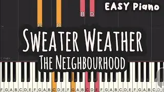 The Neighbourhood - Sweater Weather (Easy Piano, Piano Tutorial) Sheet