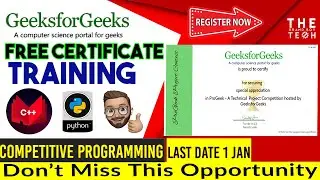 GeeksForGeeks Free Courses With Certificate | Python | C++ Competitive Programming |Free Certificate