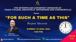 For Such A Time As This - Monday 16 August, 2021