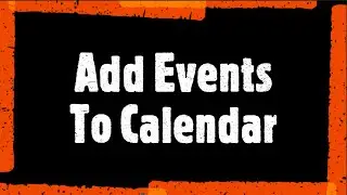 Create and Add Events To Calendar Using Subscription URL