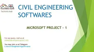 Microsoft Project -1(Introduction of Microsoft project, Fix date and time as working and nonworking)