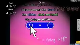 Peter Lambert - osu! tutorial [Gameplay basics] +HDHRDTFLPF | old vs new pp