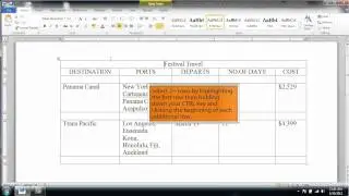 Microsoft Word 2010 Tutorial 02: Creating Tables #2