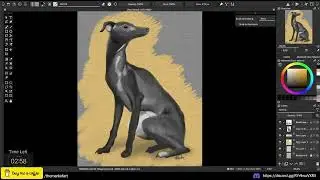 1 Hour Dog Sketch in 10 Minutes  | Digital Art TIMELAPSE in Krita