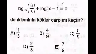 ÖSYM LOGARİTMAYI BÖYLE SORAR👍🔥