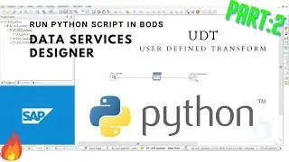 BODS Tutorial 002:  User Defined Transform in Data Services | Python Script | (part 2)