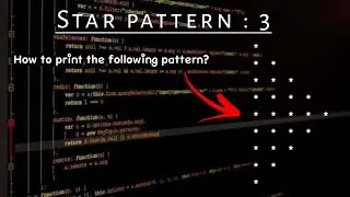 Star Pattern 3 | Printing Pattern in C | C programming tutorial