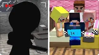 😨СЛЕДИМ за МАШЕЙ.ЕХЕ Через СКРЫТЫЕ КАМЕРЫ! МАША ЕХЕ НУБИК БРОК ЛЕСКА ШЕДИ в Майнкрафте!