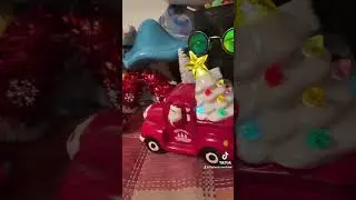 Little Red Truck Haulin' A Christmas Tree
