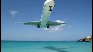 Amazing MD80 bad weather VOR Z Approach into Princess Juliana, ST Maarten, Rwy 10